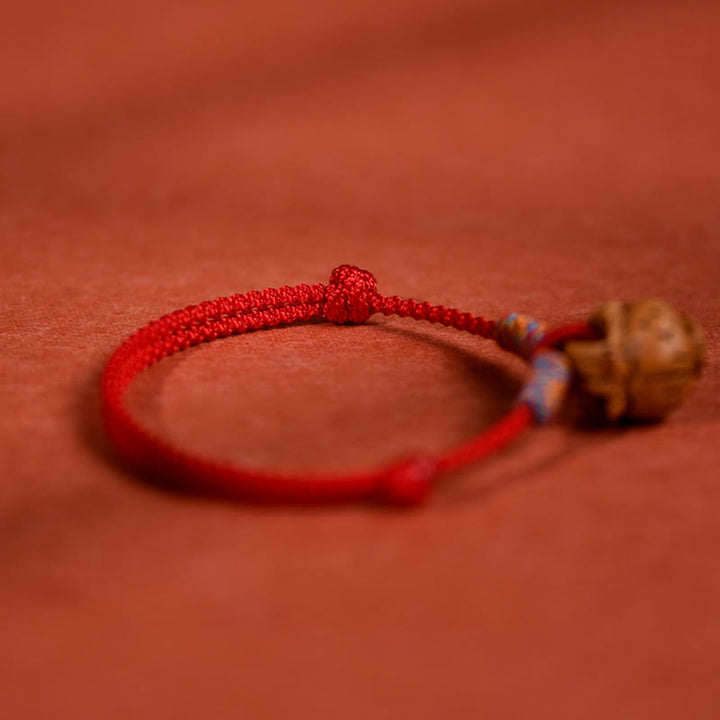 Buddha Stones Geflochtenes, pfirsichfarbenes Halsband mit roter Schnur, verstellbar, für Katzen und Hunde - image 11