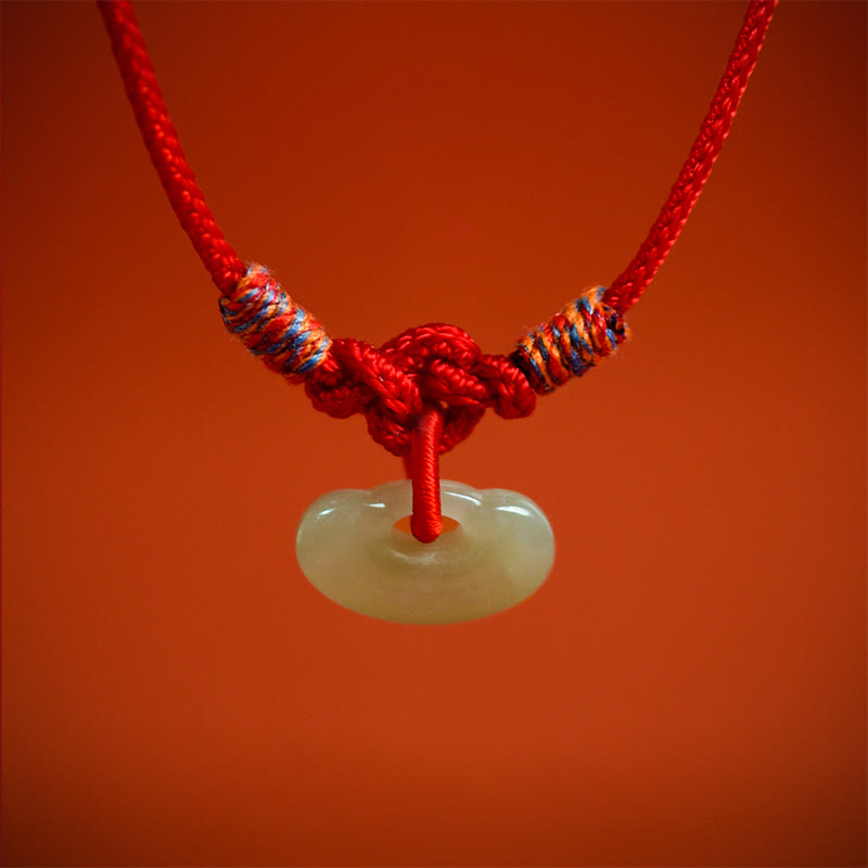 Buddha Stones Verstellbares Halsband mit rotem, geflochtenem Jade-Einsatz für Katzen und Hunde - image 12