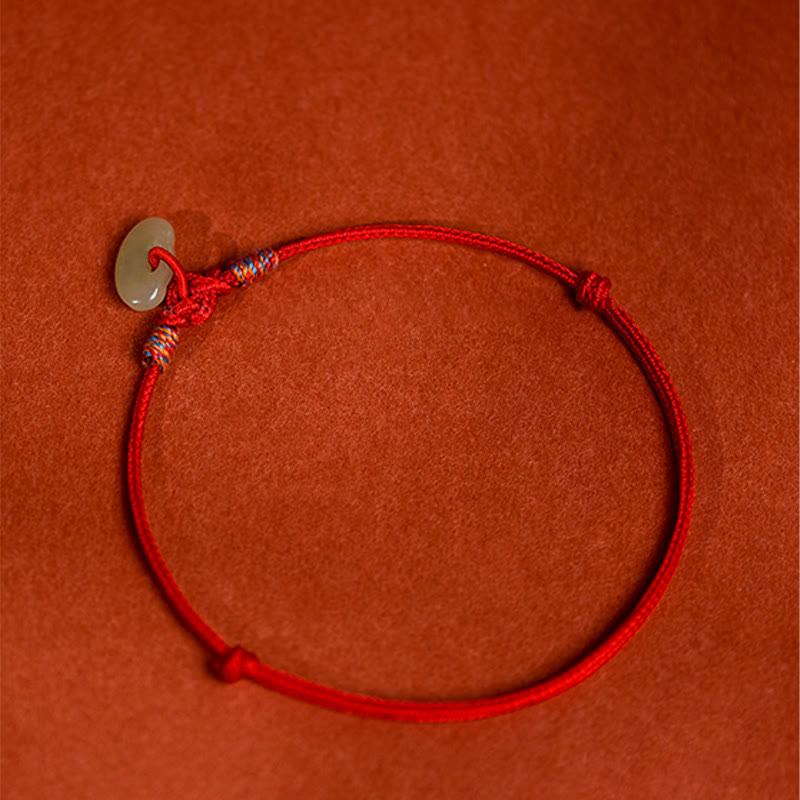 Buddha Stones Verstellbares Halsband mit rotem, geflochtenem Jade-Einsatz für Katzen und Hunde - image 3