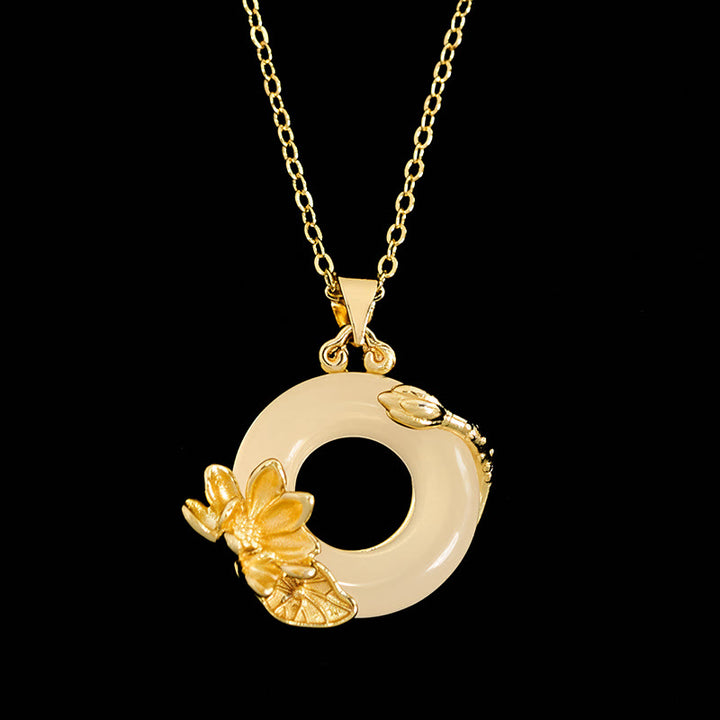 Buddha Stones Lotus-Friedensschnalle, Friedenskette mit Anhänger - image 4
