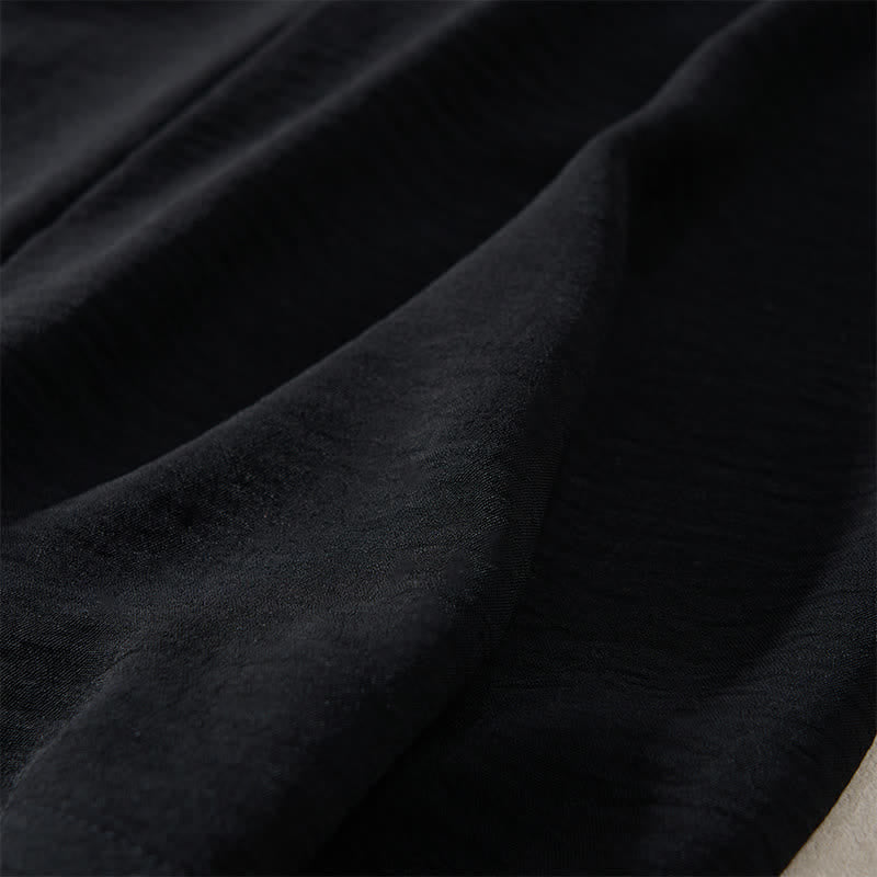 Buddha Stones Sommerhose für Damen mit hohem, elastischem Bund, langer Länge und weitem Bein - image 8