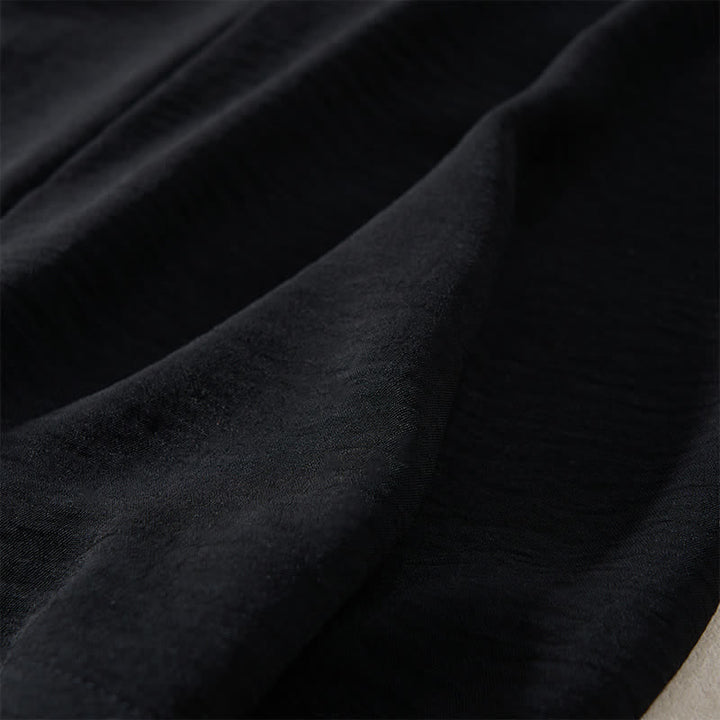 Buddha Stones Sommerhose für Damen mit hohem, elastischem Bund, langer Länge und weitem Bein - image 8