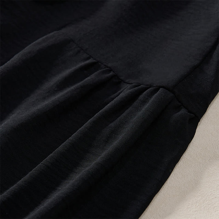Buddha Stones Sommerhose für Damen mit hohem, elastischem Bund, langer Länge und weitem Bein - image 7