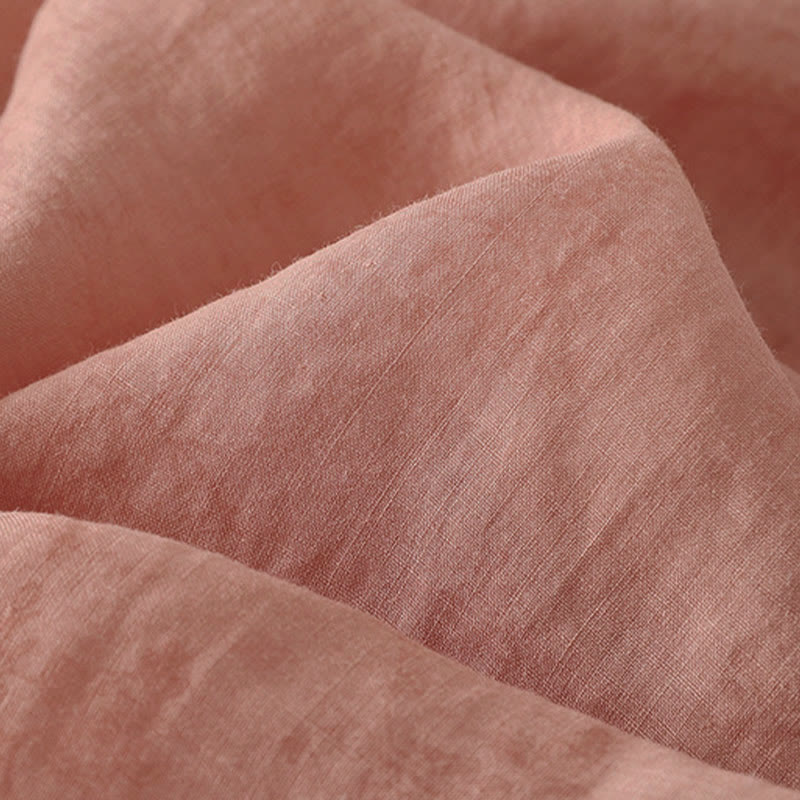 Buddha Stones Stehkragen, Stickerei, Knopfleiste, Dreiviertelärmel, Sommerbluse für Damen - image 13