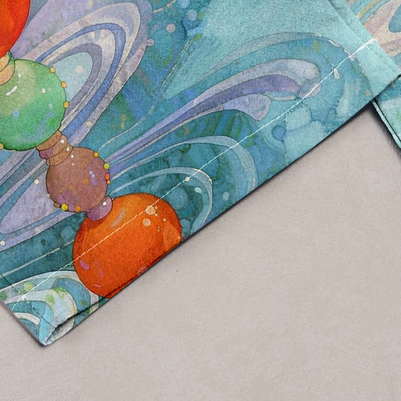 Buddha Stones Damen-Baumwollhose mit Blumenmuster, Kordelzug, elastischem Bund und Taschen - image 1