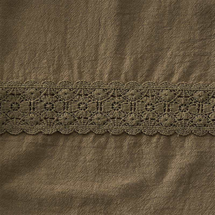 Buddha Stones Sommerliche Retro-Caprihose mit Spitzen-Patchwork-Design, hohem Bund und Taschen - image 18