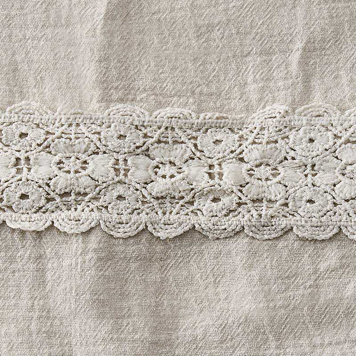 Buddha Stones Sommerliche Retro-Caprihose mit Spitzen-Patchwork-Design, hohem Bund und Taschen - image 5