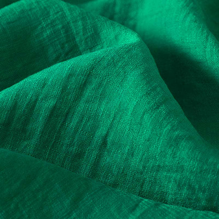 Buddha Stones Frühlingshaftes, besticktes Baumwoll-Kurzarmhemd für Damen mit halben Knöpfen und halben Knöpfen - image 19