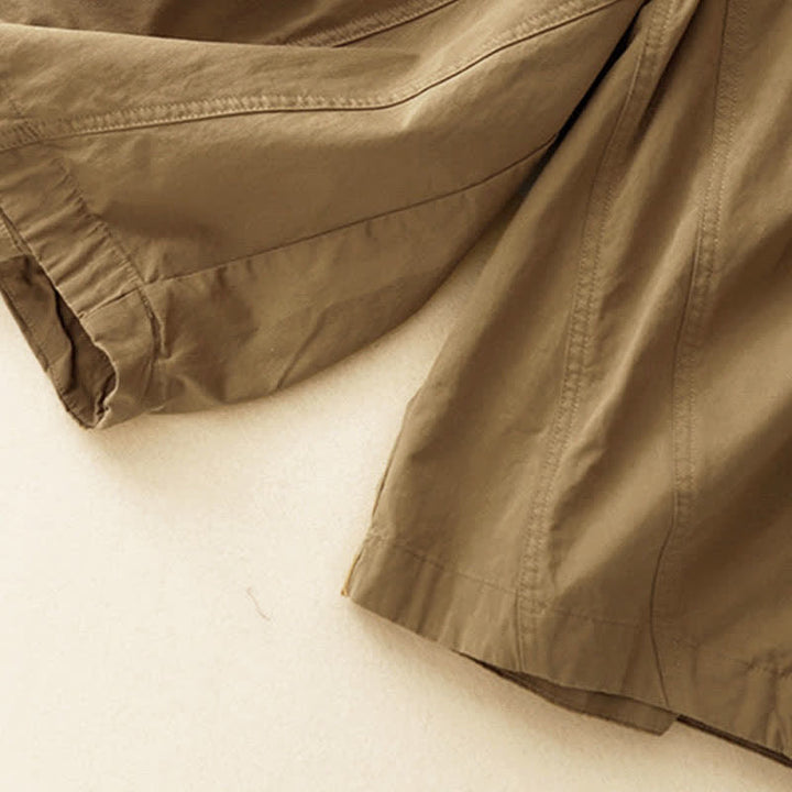 Buddha Stones Sommerliche Damen-Halbhose aus Baumwolle mit elastischem Bund und Taschen - image 6