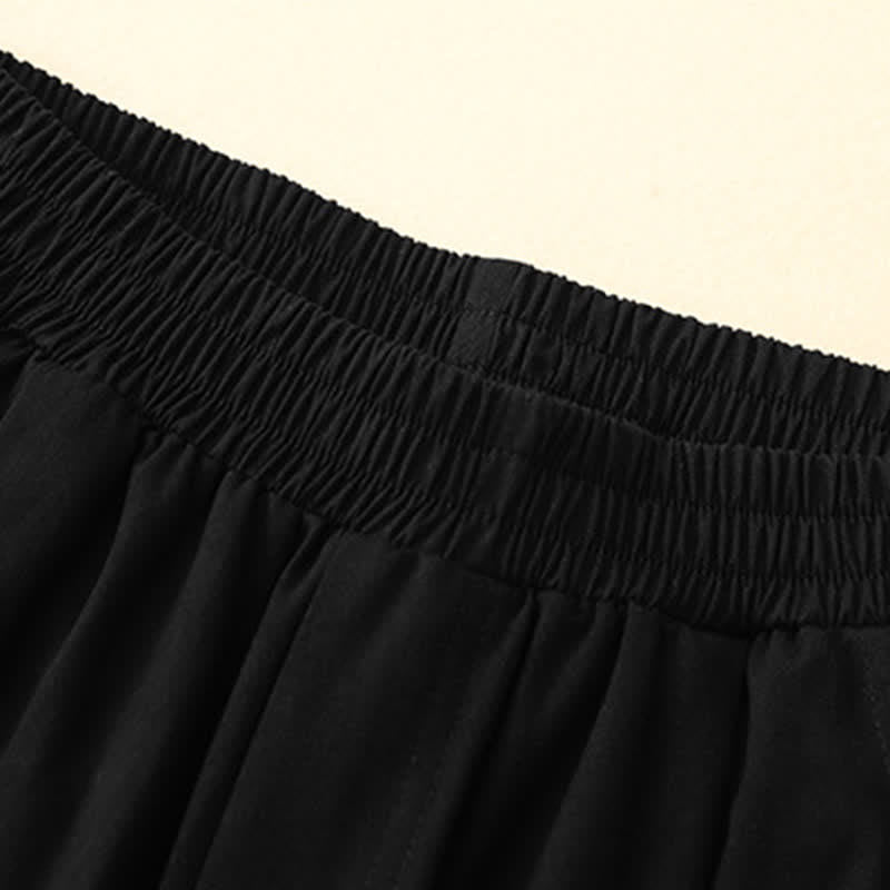 Buddha Stones Sommerliche Damen-Halbhose aus Baumwolle mit elastischem Bund und Taschen - image 10