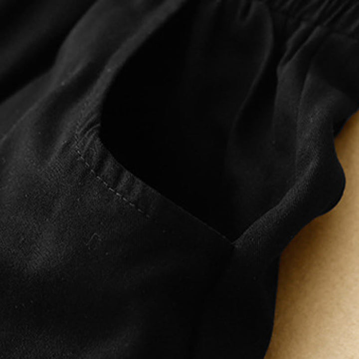 Buddha Stones Sommerliche Damen-Halbhose aus Baumwolle mit elastischem Bund und Taschen - image 12