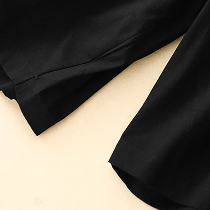 Buddha Stones Sommerliche Damen-Halbhose aus Baumwolle mit elastischem Bund und Taschen - image 13