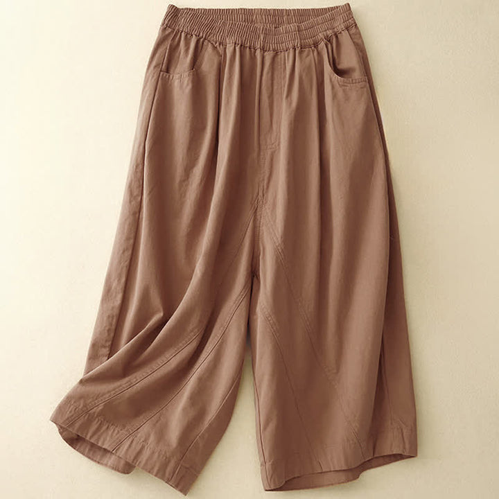 Buddha Stones Sommerliche Damen-Halbhose aus Baumwolle mit elastischem Bund und Taschen - DarkSalmon - US 8-10, UK/AU 12-14, EU 40-42 (2XL) - image 14