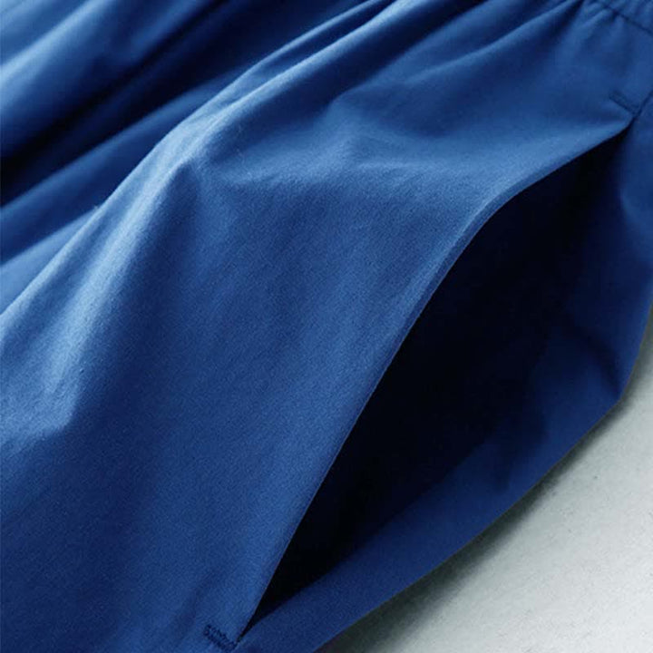 Buddha Stones Sommerliches, ärmelloses Damenkleid mit Knöpfen, Falten und Taschen, knielang - image 8