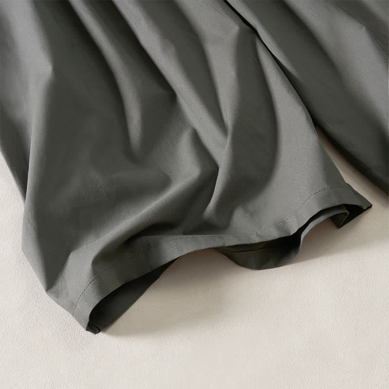 Buddha Stones Sommerliche, plissierte Damenhose mit elastischem Bund, kurzem Bein und Taschen - image 13
