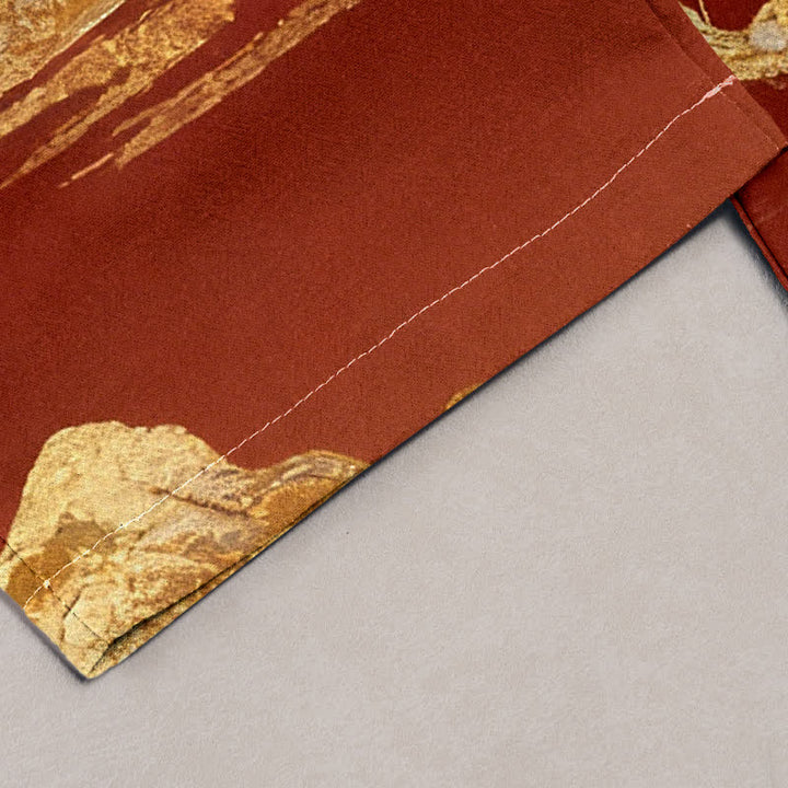 Buddha Stones Baumwollhose für Damen mit Bergmond- und Schmetterlingsmuster, elastischem Bund und Taschen - image 4