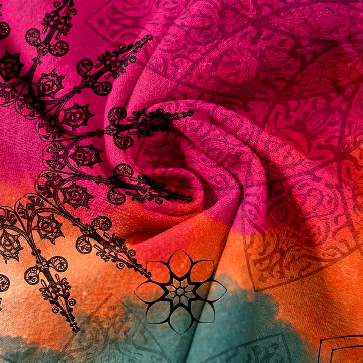 Buddha Stones Damenhose aus Baumwolle mit Mandala-Print, Farbverlauf und elastischem Bund, Taschen - image 5