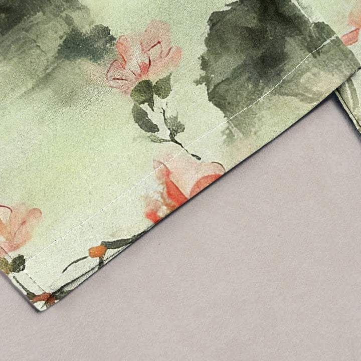 Buddha Stones Damenhose aus reiner Baumwolle mit Schmetterlings- und Blumenmuster und Taschen - image 4