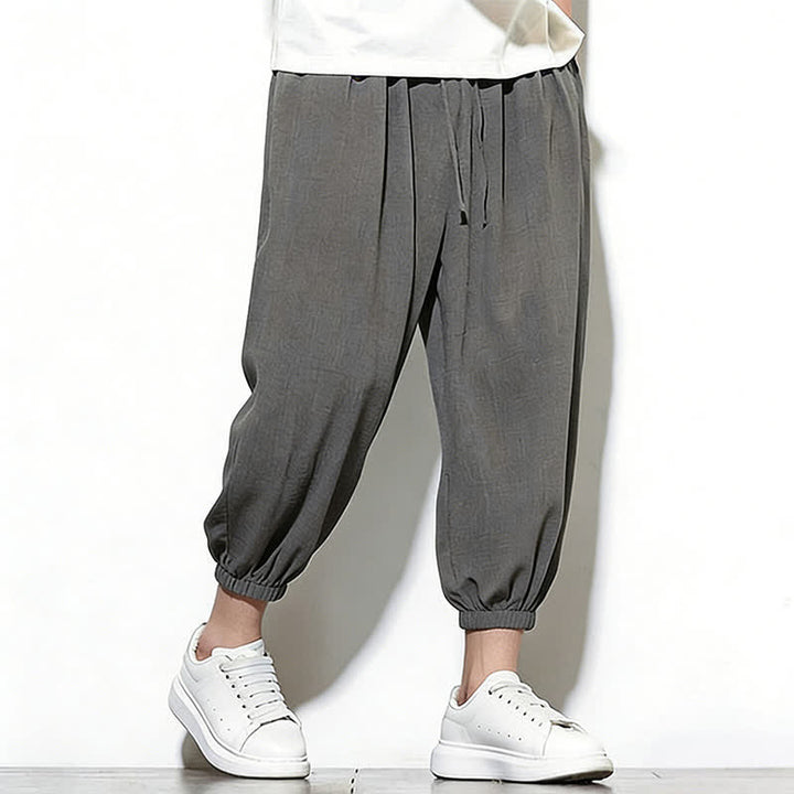 Buddha Stones Frühlingsfarbene Herren-Haremshose mit Kordelzug und elastischem Design - image 15