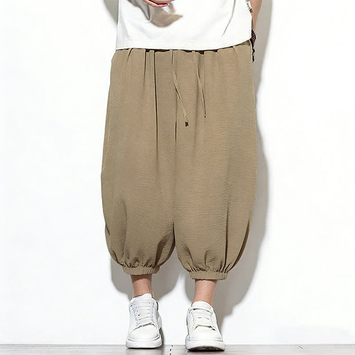 Buddha Stones Frühlingsfarbene Herren-Haremshose mit Kordelzug und elastischem Design - image 29