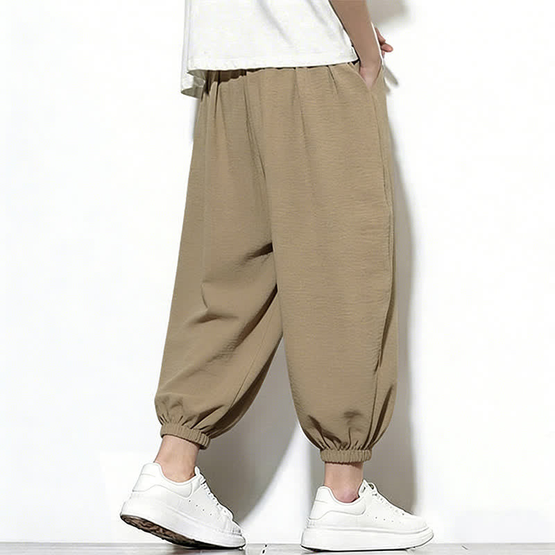 Buddha Stones Frühlingsfarbene Herren-Haremshose mit Kordelzug und elastischem Design - image 31