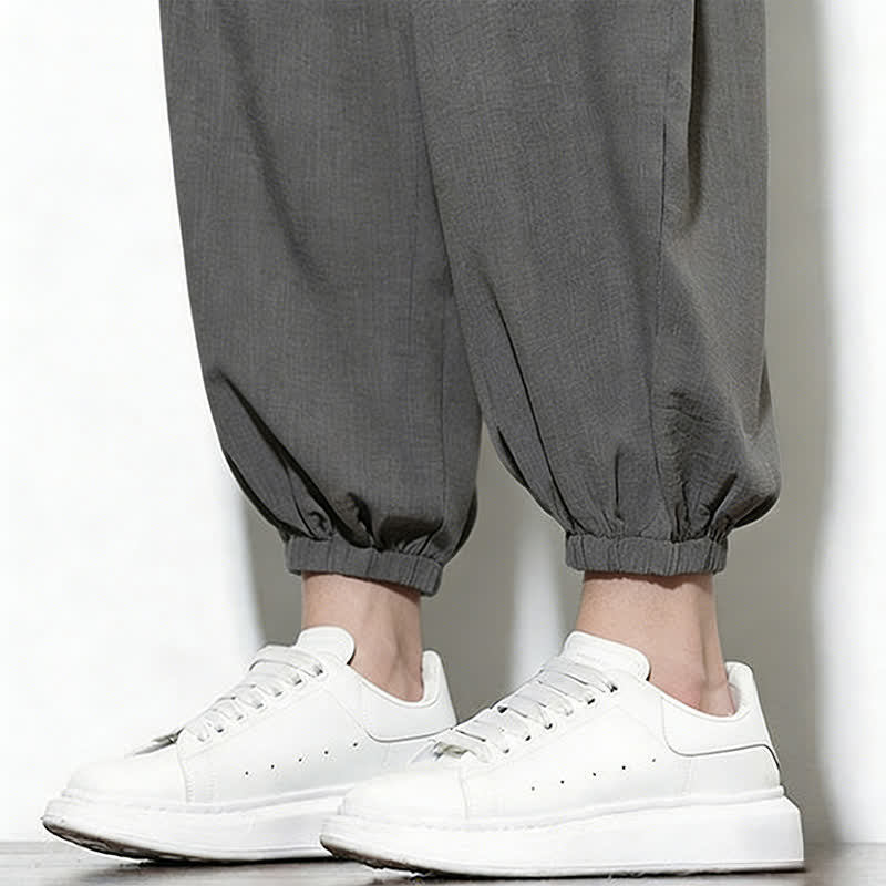 Buddha Stones Frühlingsfarbene Herren-Haremshose mit Kordelzug und elastischem Design - image 20