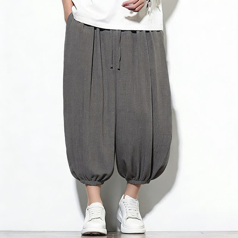 Buddha Stones Frühlingsfarbene Herren-Haremshose mit Kordelzug und elastischem Design - image 12