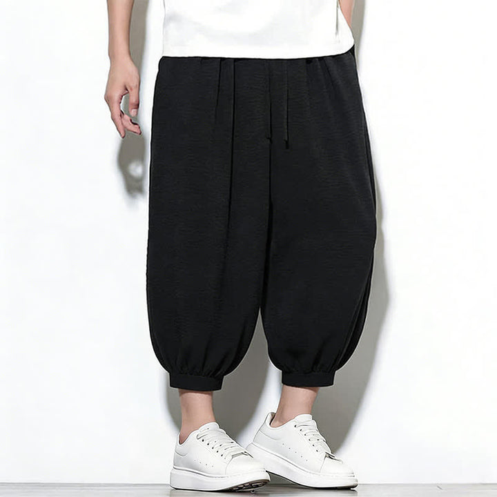 Buddha Stones Frühlingsfarbene Herren-Haremshose mit Kordelzug und elastischem Design - image 23