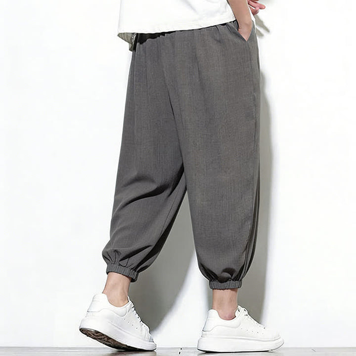 Buddha Stones Frühlingsfarbene Herren-Haremshose mit Kordelzug und elastischem Design - image 14