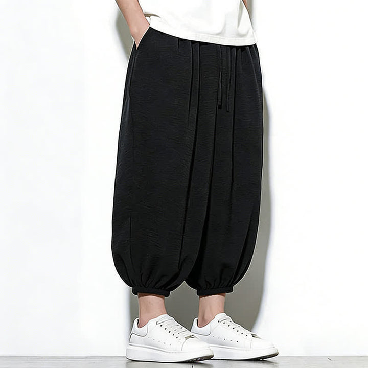 Buddha Stones Frühlingsfarbene Herren-Haremshose mit Kordelzug und elastischem Design - image 27