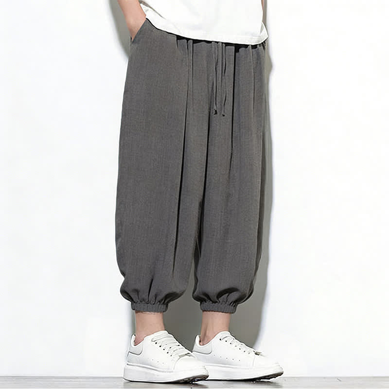 Buddha Stones Frühlingsfarbene Herren-Haremshose mit Kordelzug und elastischem Design - image 16