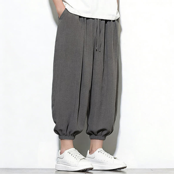 Buddha Stones Frühlingsfarbene Herren-Haremshose mit Kordelzug und elastischem Design - image 16