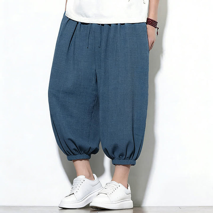 Buddha Stones Frühlingsfarbene Herren-Haremshose mit Kordelzug und elastischem Design - image 40