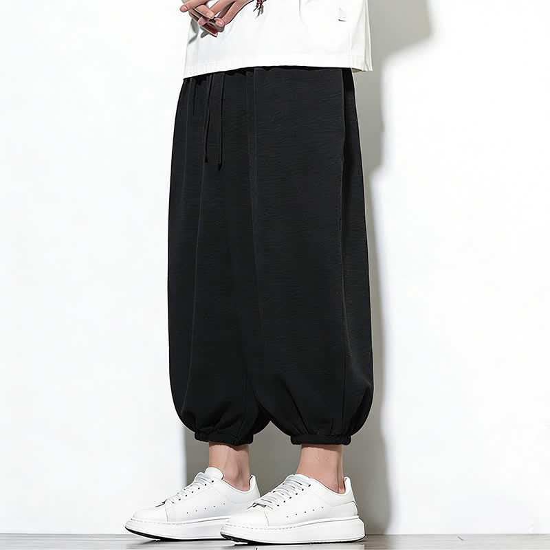 Buddha Stones Frühlingsfarbene Herren-Haremshose mit Kordelzug und elastischem Design - image 22