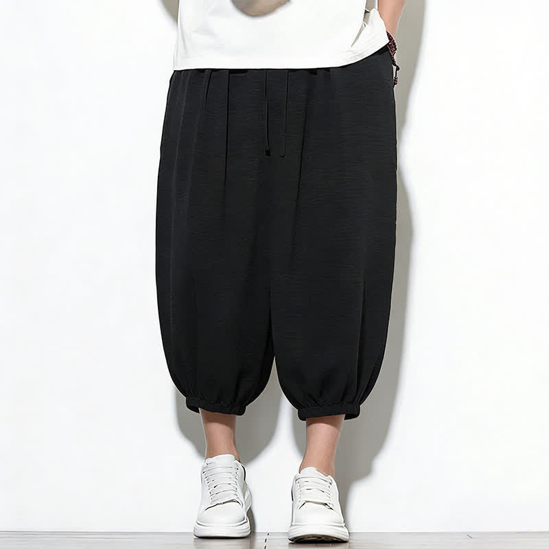 Buddha Stones Frühlingsfarbene Herren-Haremshose mit Kordelzug und elastischem Design - image 24