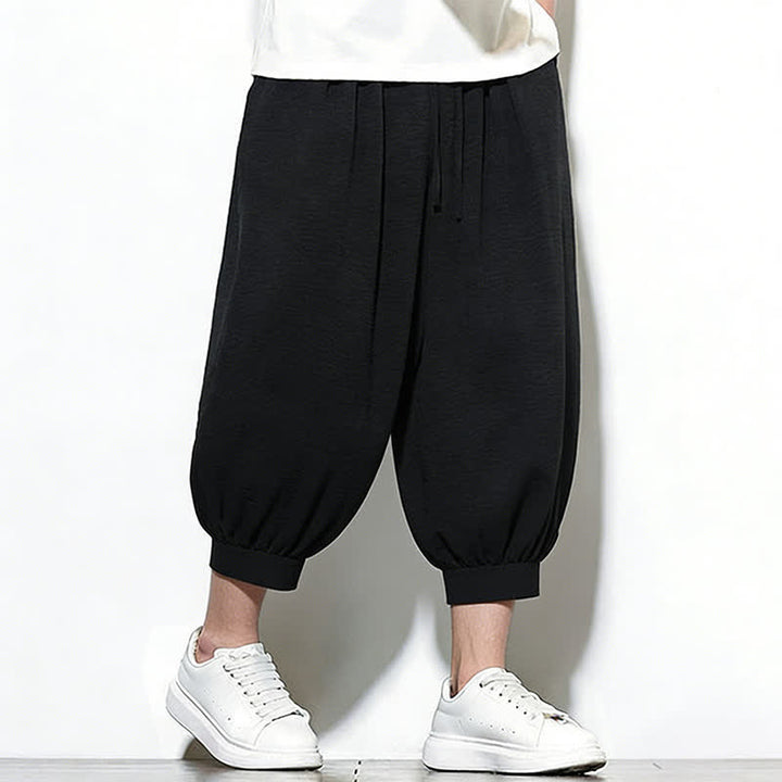 Buddha Stones Frühlingsfarbene Herren-Haremshose mit Kordelzug und elastischem Design - image 25