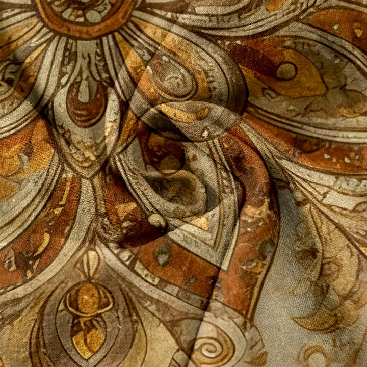 Buddha Stones Damenhose aus Baumwolle mit Paisley-Mandala-Muster, elastischem Bund und Taschen - image 8