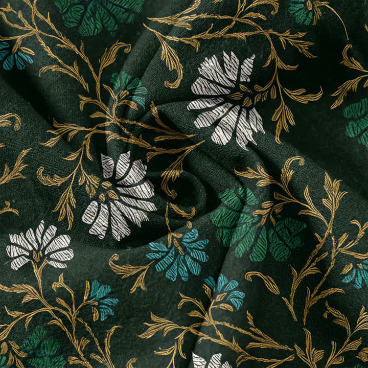 Buddha Stones Flowersl Vine Damen-Baumwollhose mit elastischem Bund, Kordelzug und Taschen - image 3