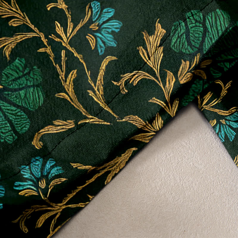 Buddha Stones Flowersl Vine Damen-Baumwollhose mit elastischem Bund, Kordelzug und Taschen - image 2