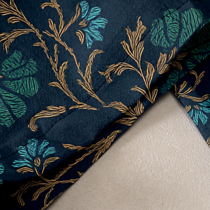Buddha Stones Flowersl Vine Damen-Baumwollhose mit elastischem Bund, Kordelzug und Taschen - image 6