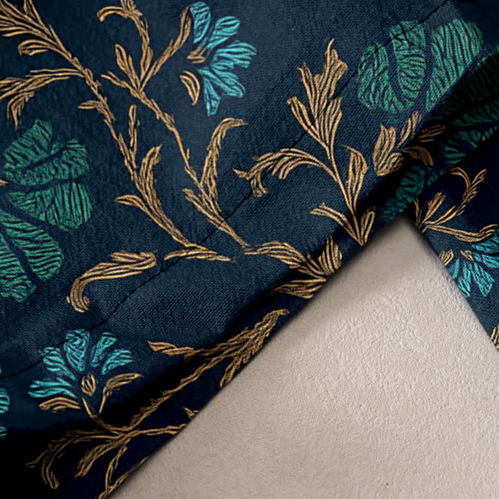Buddha Stones Flowersl Vine Damen-Baumwollhose mit elastischem Bund, Kordelzug und Taschen - image 6