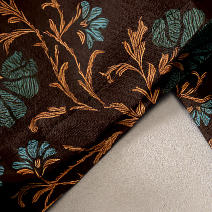 Buddha Stones Flowersl Vine Damen-Baumwollhose mit elastischem Bund, Kordelzug und Taschen - image 10