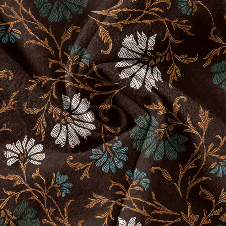 Buddha Stones Flowersl Vine Damen-Baumwollhose mit elastischem Bund, Kordelzug und Taschen - image 11