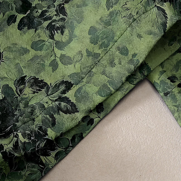 Buddha Stones Damenhose aus reiner Baumwolle mit Rosenmuster, elastischem Bund, Kordelzug und Taschen - image 2
