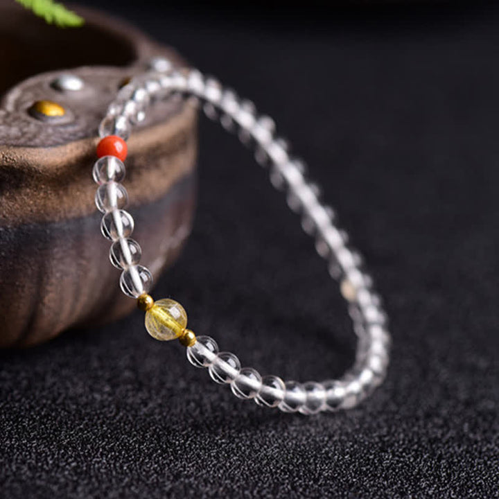 Buddha Stones Armband aus natürlichem, klarem Quarz - image 3
