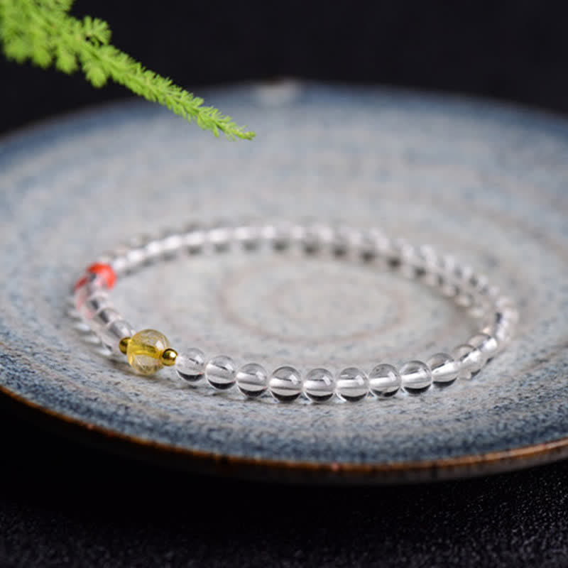 Buddha Stones Armband aus natürlichem, klarem Quarz - image 1