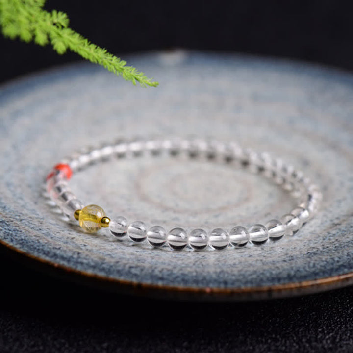 Buddha Stones Armband aus natürlichem, klarem Quarz - image 1