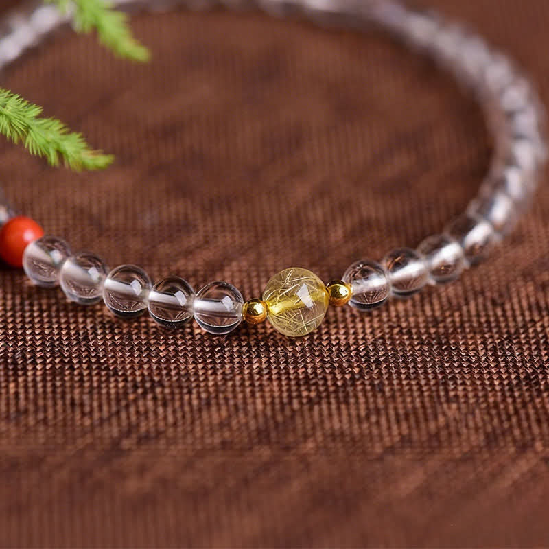 Buddha Stones Armband aus natürlichem, klarem Quarz - image 7