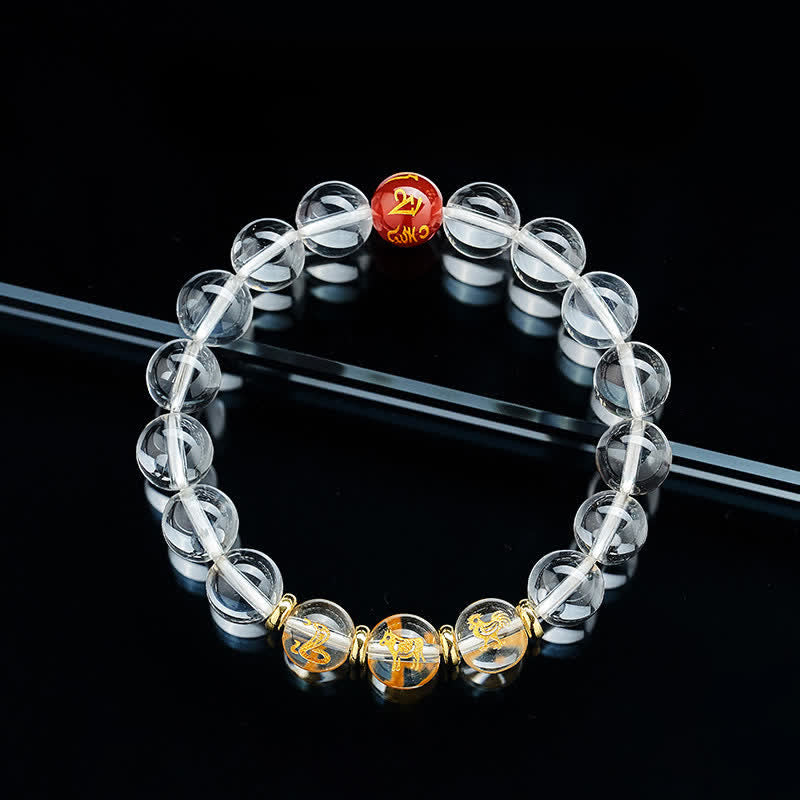 Buddha Stones Heilarmband aus klarem Quarz mit chinesischen Tierkreiszeichen - image 16