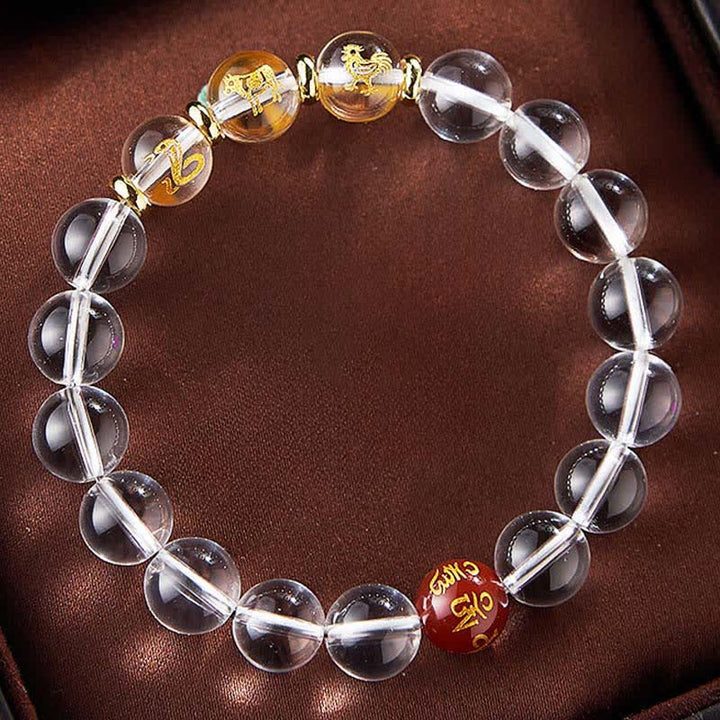 Buddha Stones Heilarmband aus klarem Quarz mit chinesischen Tierkreiszeichen - image 13